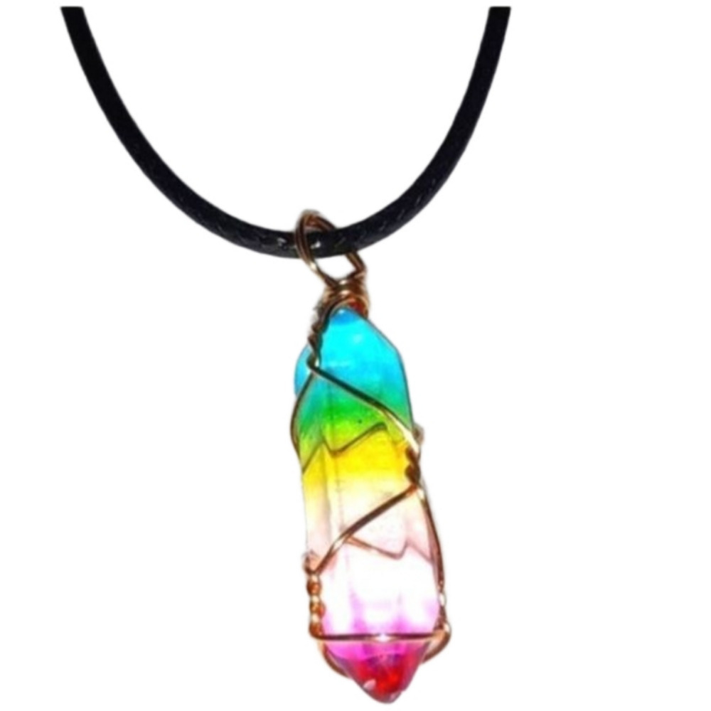 Rainbow GEOMETRIC Energy Pendant Necklace unisex